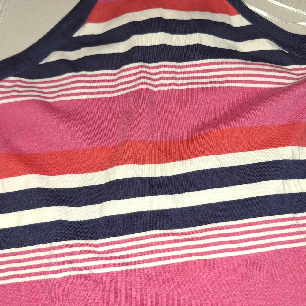 3/$15 kate spade Small‎ Pink Blue Striped Halter Neck Bow Accent Retro Tank Top
